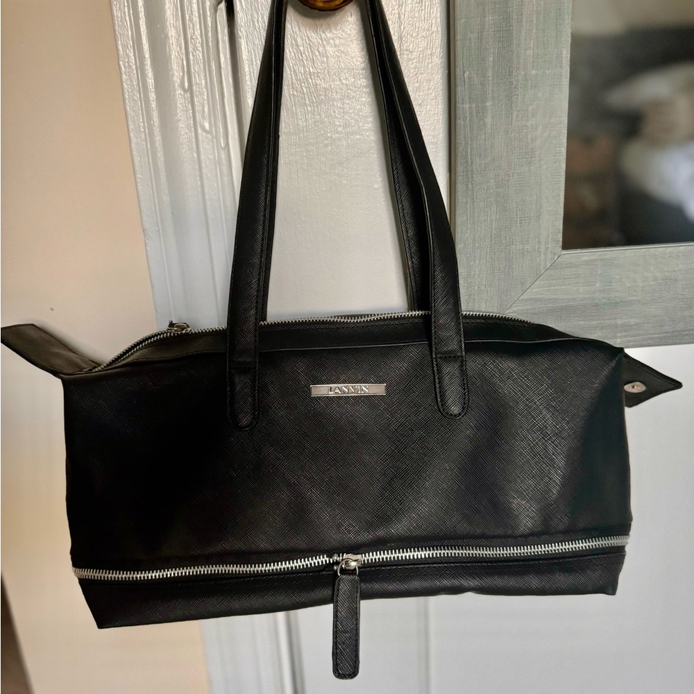 Lanvin Vegan Leather Zip Around Tote